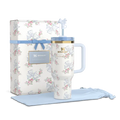 The Stanley X LoveShackFancy Holiday Quencher | 40 OZ - Rosa Beaux Blue - Gift Box
