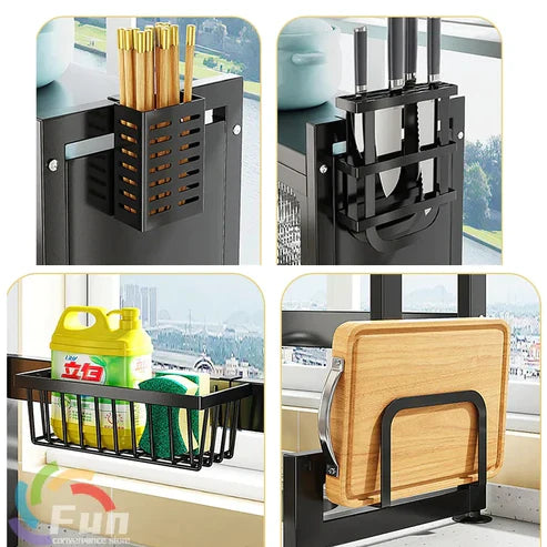 85cm Kitchen Storage Over The Sink Dish Rack With Cabinet