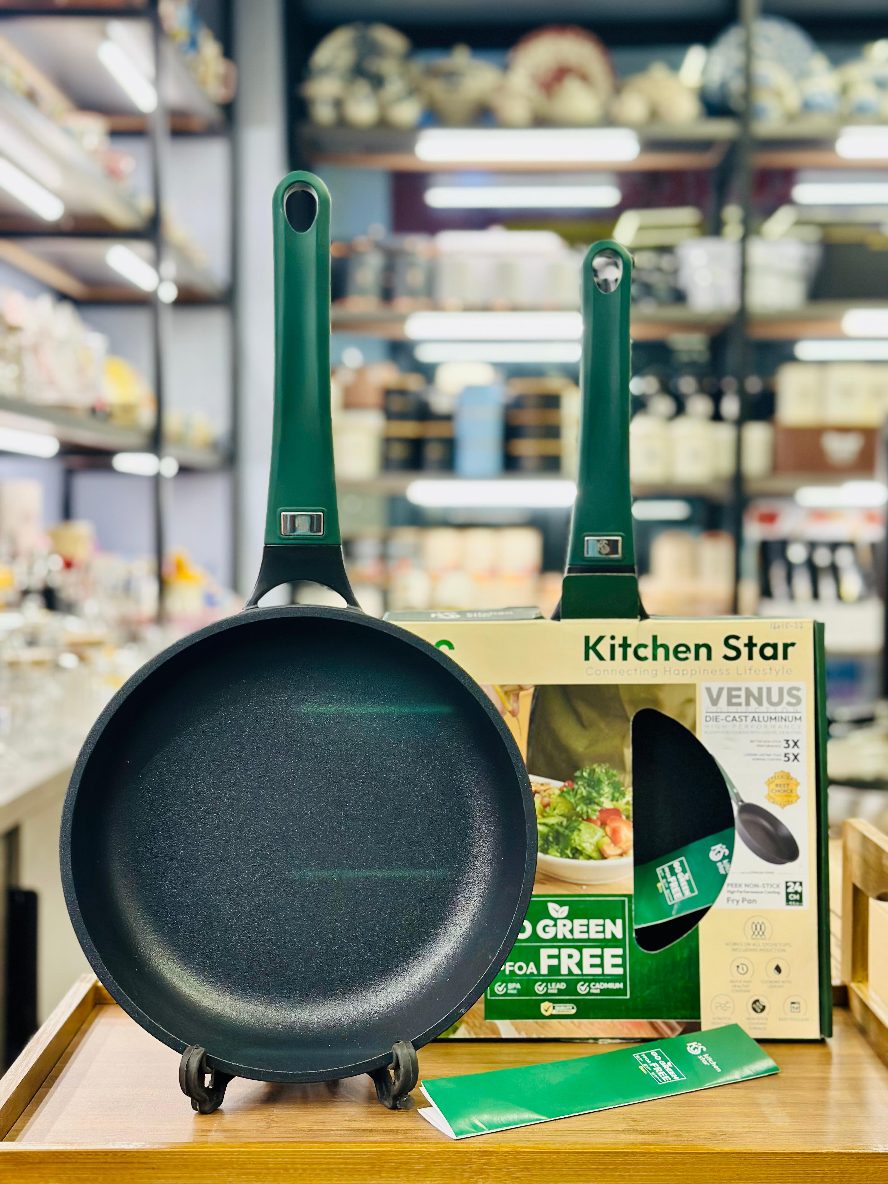 Kitchen Star Granite Frypans induction bottom 24 cm, 26 cm & 28 cm