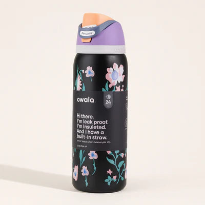 Owala UO Exclusive 32oz FreeSip Bow Water Bottle - Midnight Garden Flora