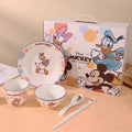 Disney Mickey & Friends Ceramic Dinnerware Set – Premium Kids Tableware Gift Set (Complete Meal Set)