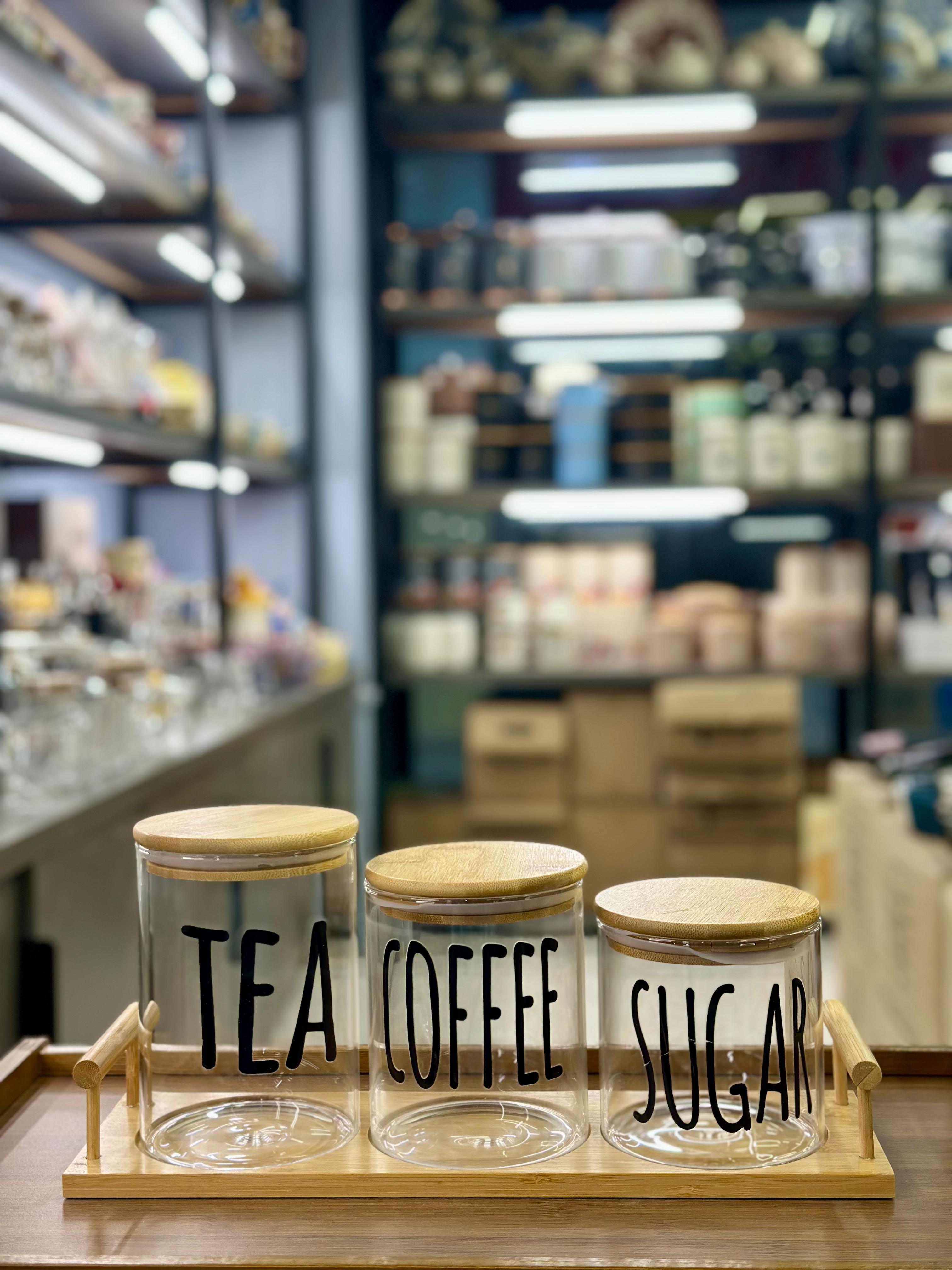 3 - Piece Airtight Glass Jars - Round