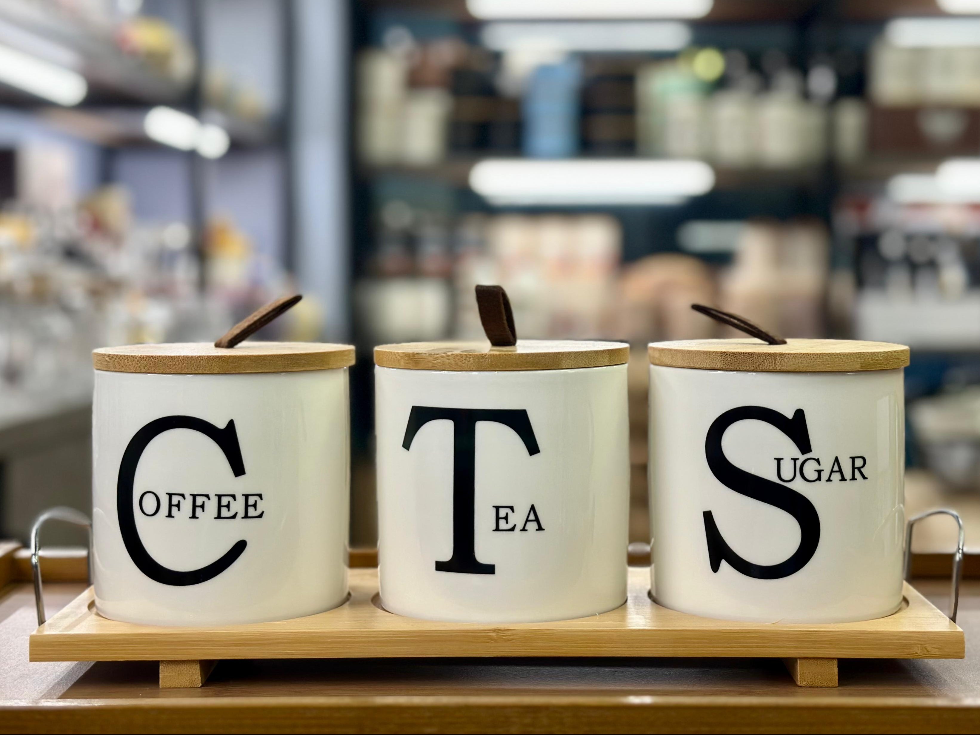 Tea, Sugar  & Coffee Jars