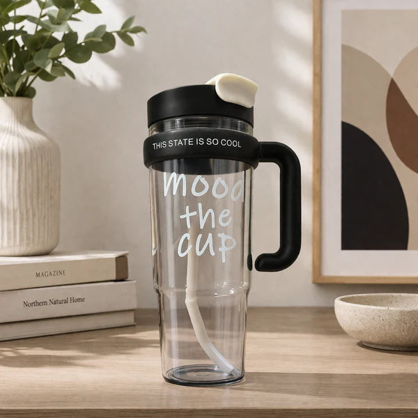 Ice Cup Plastic Water Tumbler With Handle 900ml