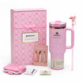 Stanley x LoveShackFancy 40oz Quencher H2.0 FlowState Tumbler – Baby Bow Pink Peppermint
