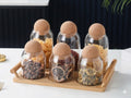 Ball Cork Jars With Wooden Tray
