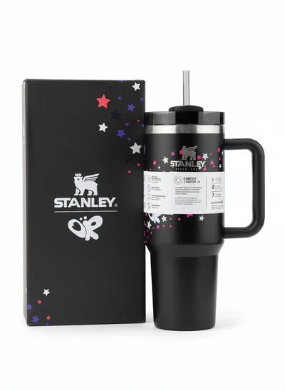 The Floral Quencher H2.0 FlowState™ Tumbler | 40 OZ | Black