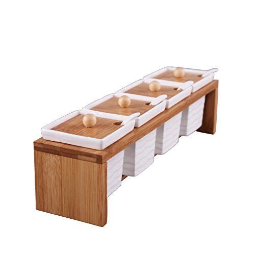 4 pieces seasoning serving with stand