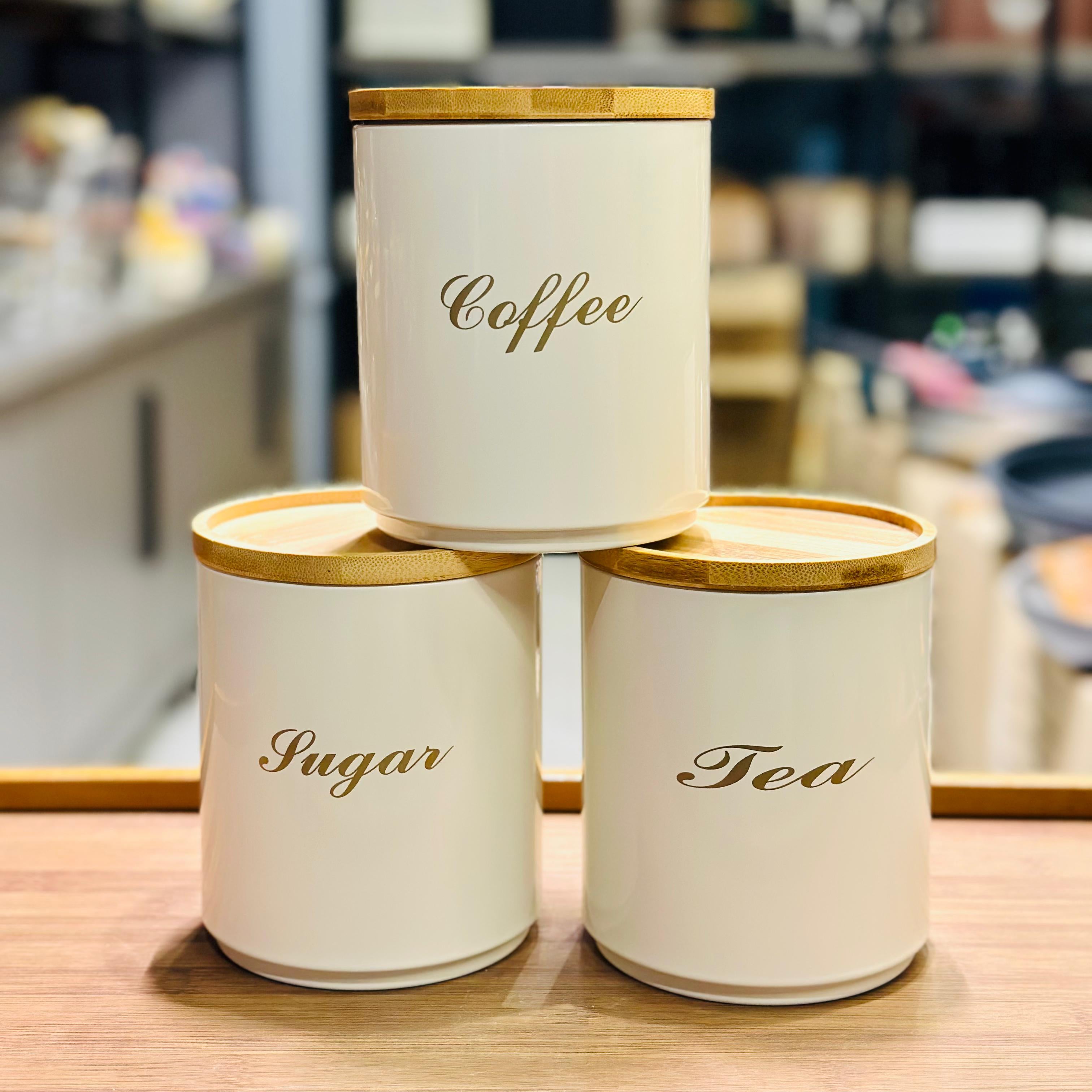 Tea, Coffee & Sugar Airtight Jars
