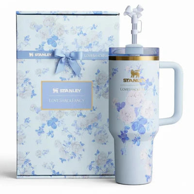 The Stanley x LoveShackFancy Quencher | 40 OZ | Everblooming Rosettes - Gift Box