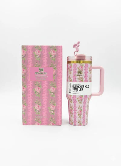 The Stanley x LoveShackFancy Quencher | 40 OZ | Blooming Heirloom | Printed Box